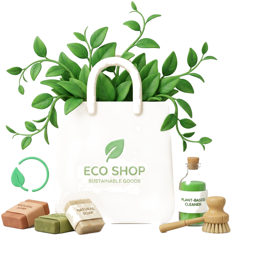 Sustainable shopping illustration