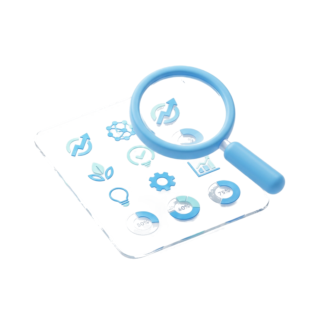 Transparent portfolio illustration