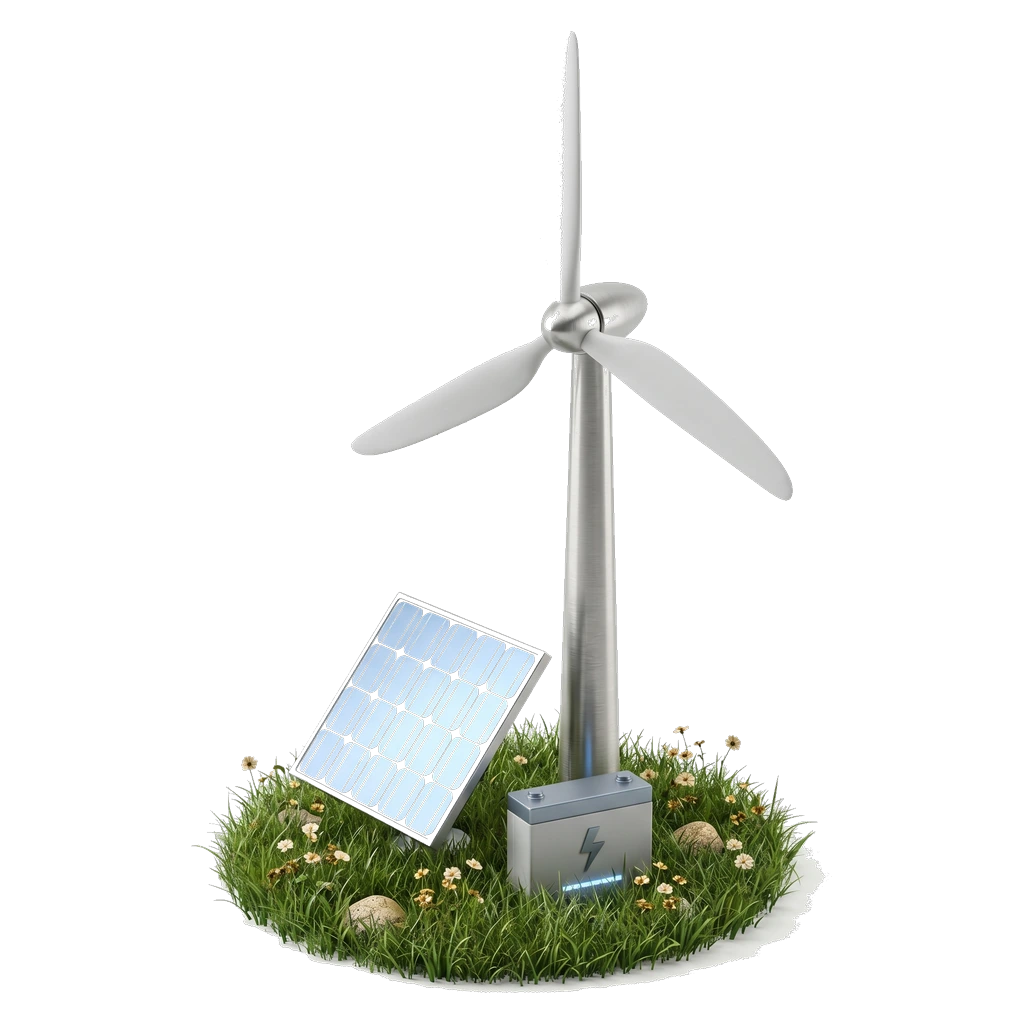 illustrated character for renewable energy