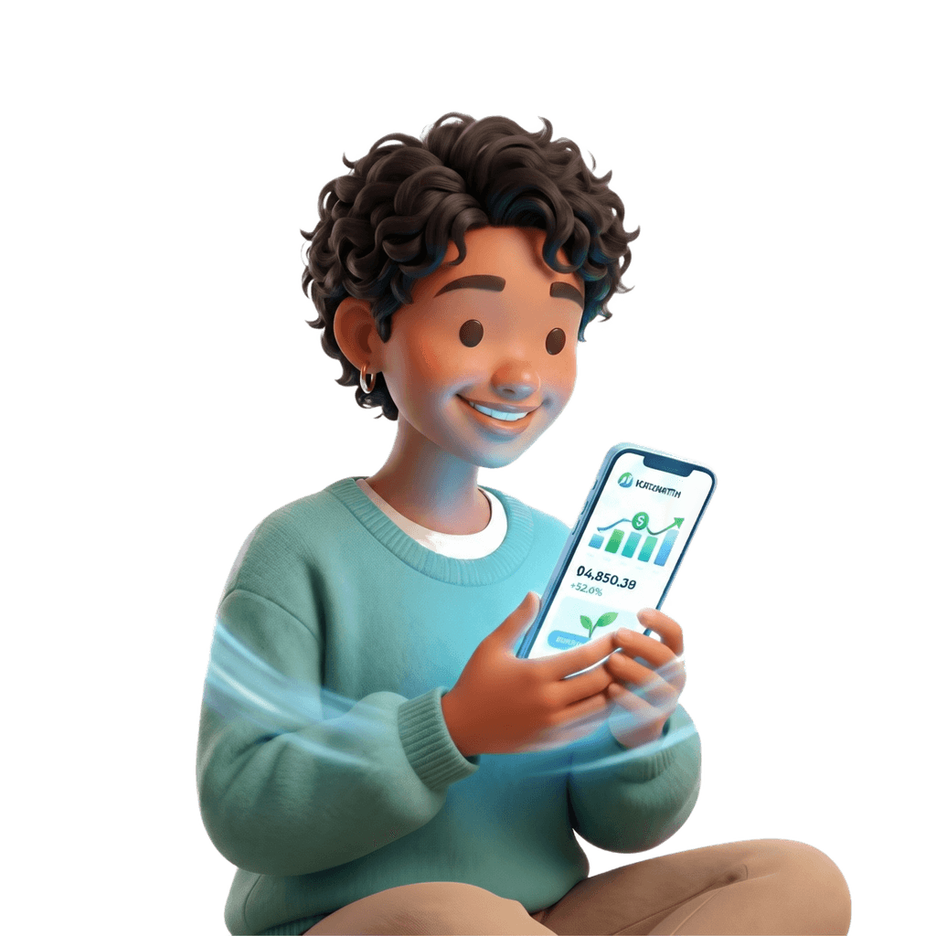 Impact investing app illustration