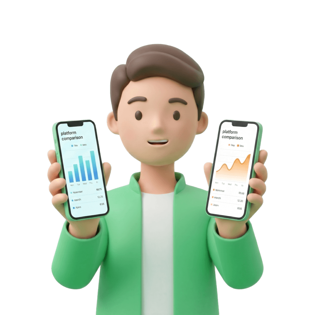 Sustainable platform comparison illustration