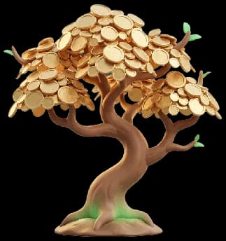 money tree showing how regular contributions compound into significant growth