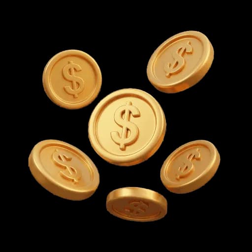 gold coins representing the spread of investments across a diversified ETF portfolio