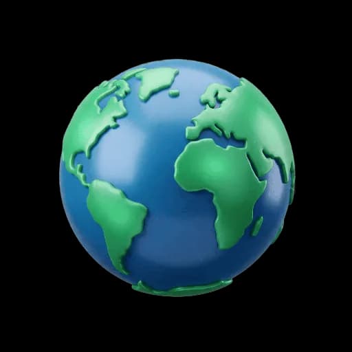 globe showing where impact investments flow across the world
