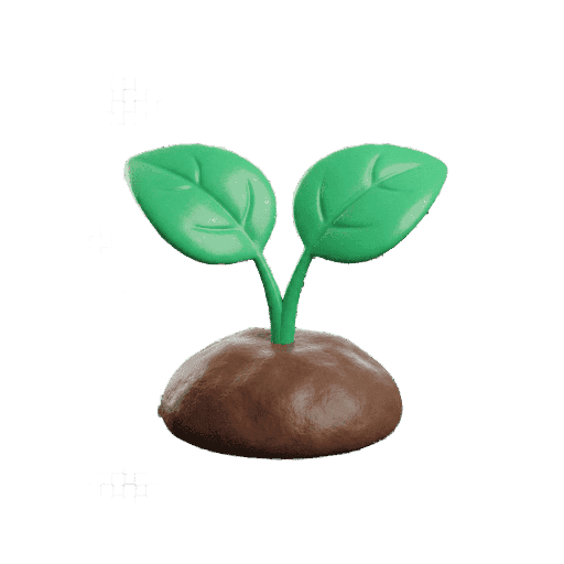 small green seedling growing from soil representing values-based investing that starts small and grows with purpose