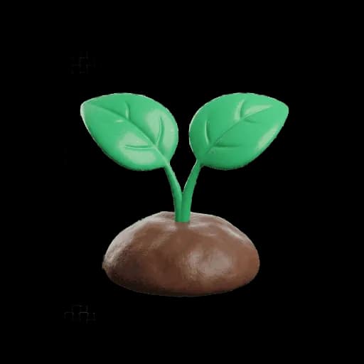 seedling growing from soil, representing investments that create measurable positive outcomes