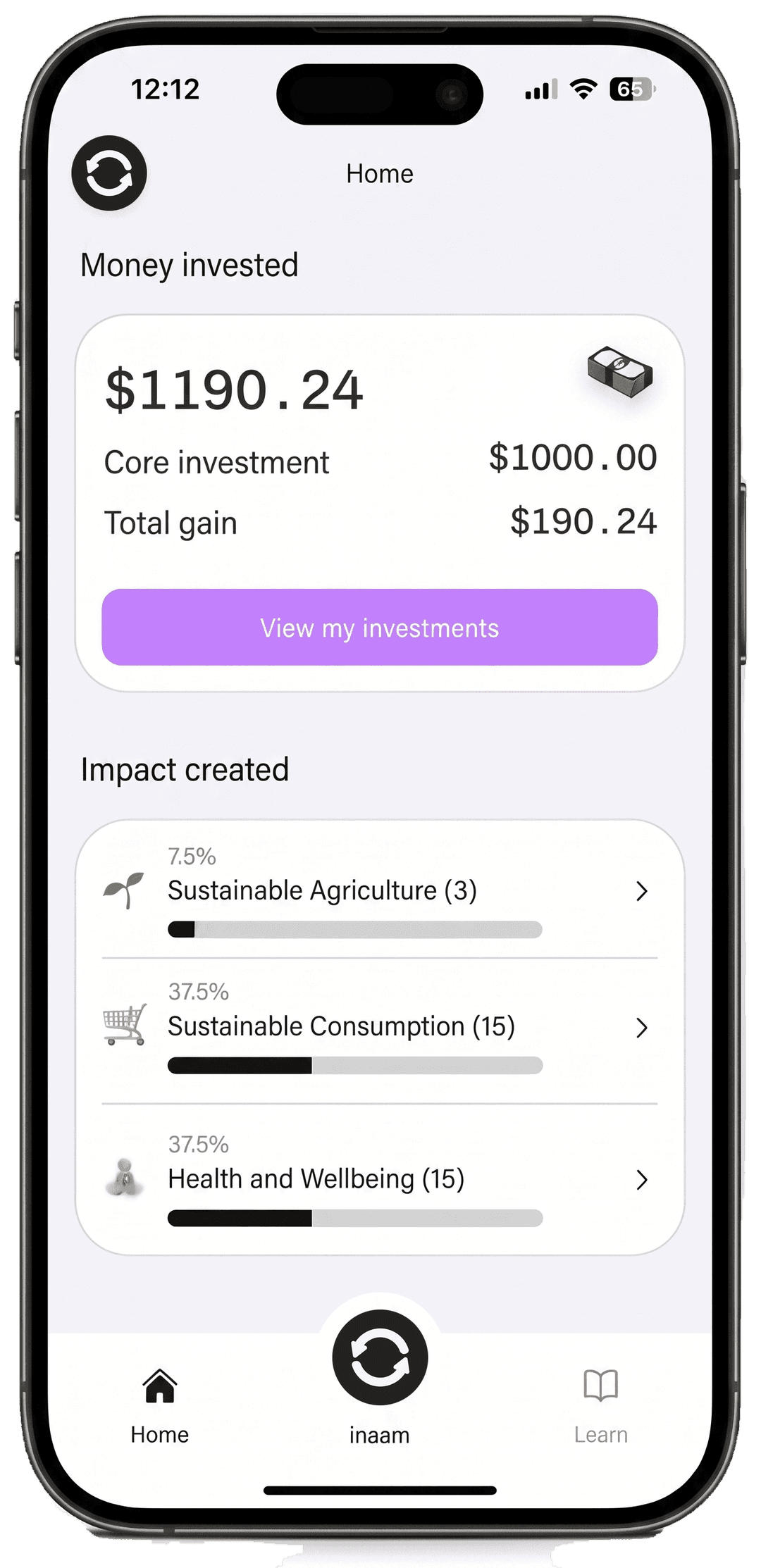 inaam app dashboard