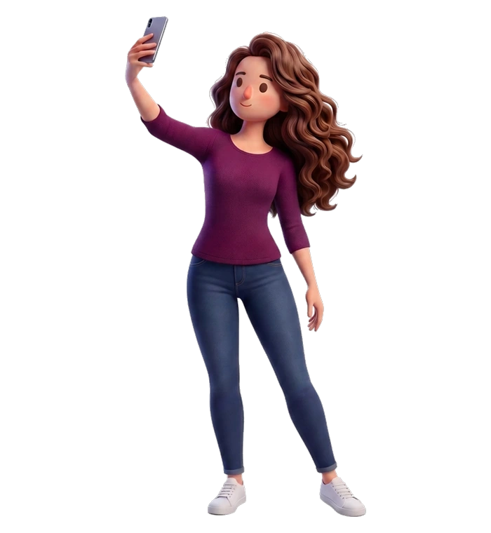 illustrated character for the instagram deep dive