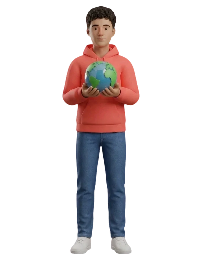 illustrated character reading the social screening in a fund report