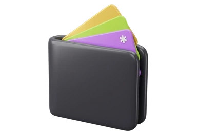 a wallet with passes in it