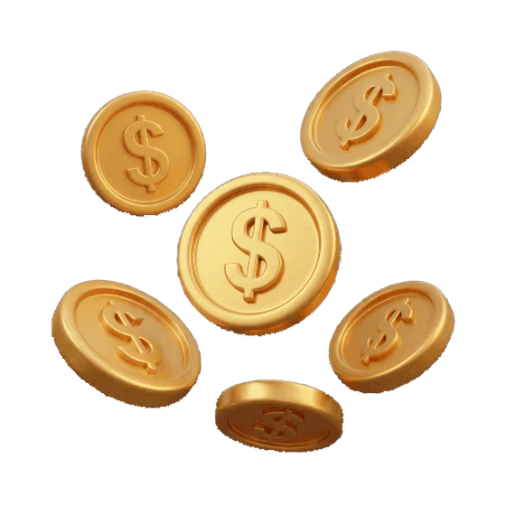 gold coins, the spare change a round-up app invests
