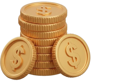 a stack of gold coins