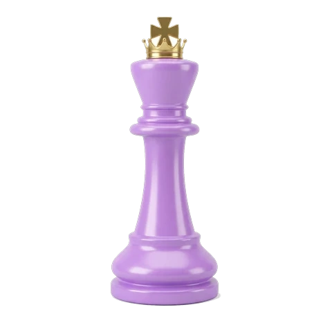a purple chess king