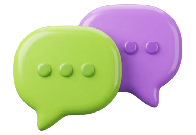 two speech bubbles