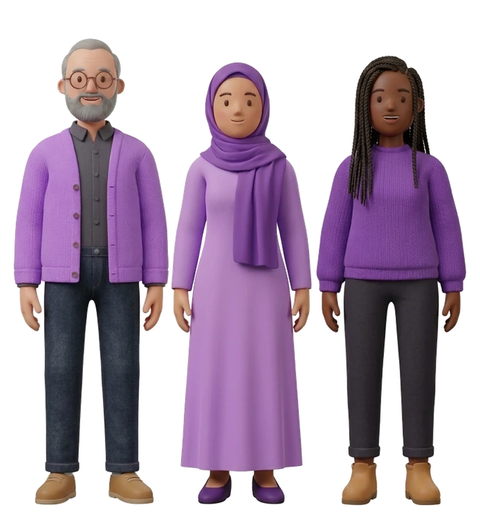 a leadership team of three standing together