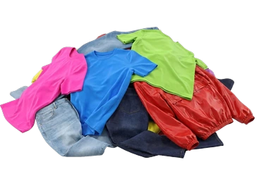 a heap of cheap clothes